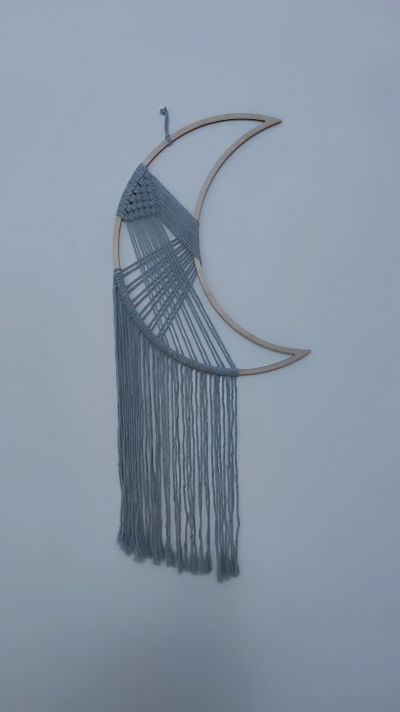 Księżyc łapacz snów makrama Boho handmade