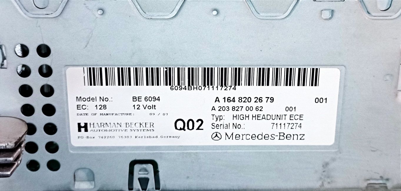 Radio NAWI PL MENU! Comand Mercedes W164 ML GL X164 BLUETOOTH - opcja