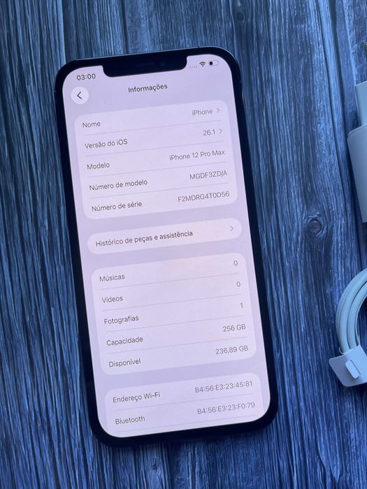  IPhone 12 Pro Max 256 GB Azul Desbloqueado Como Novo