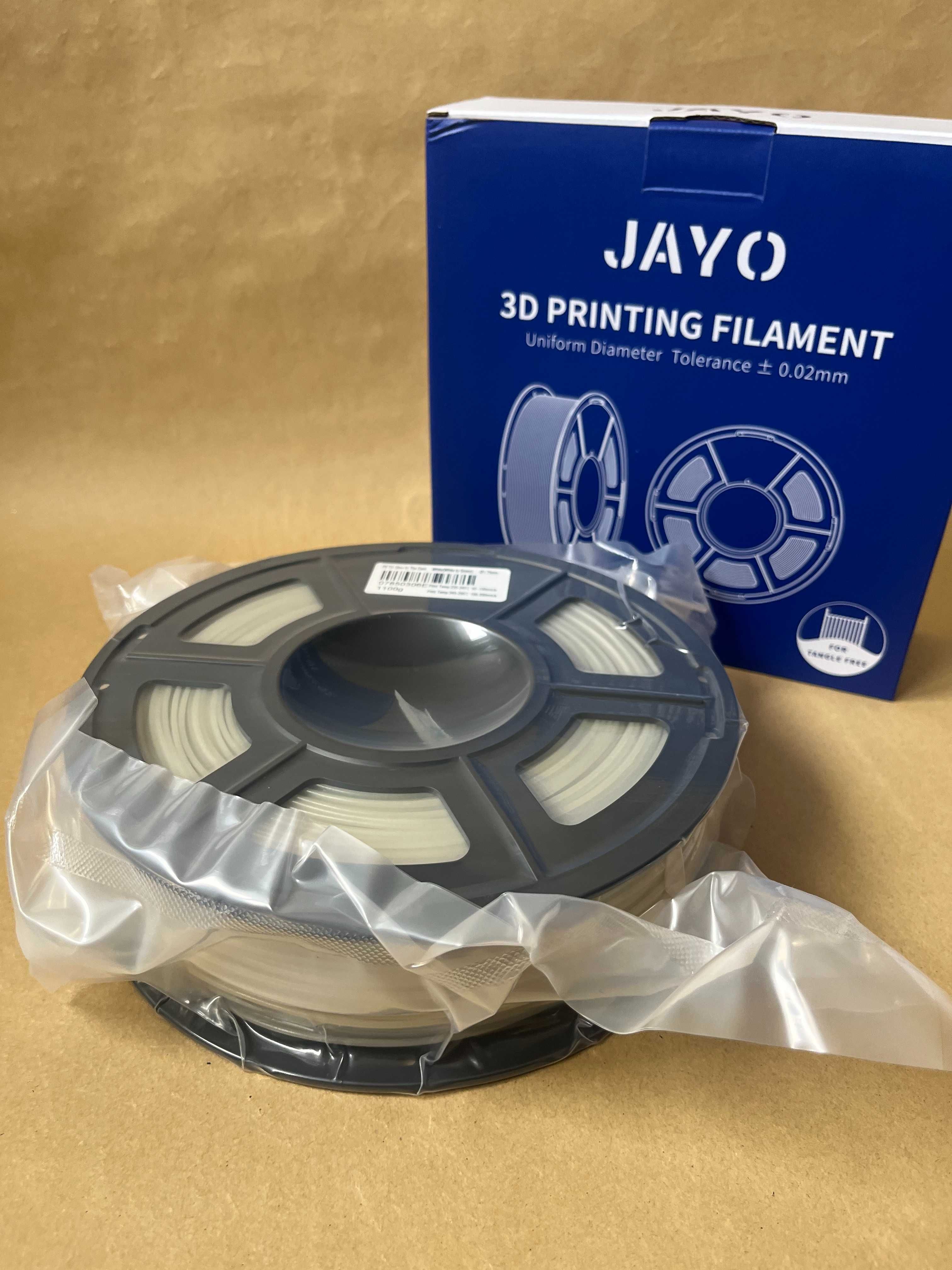 Filament PET-G Jayo Glow, świecący w ciemności biały zielony, 1,1kg