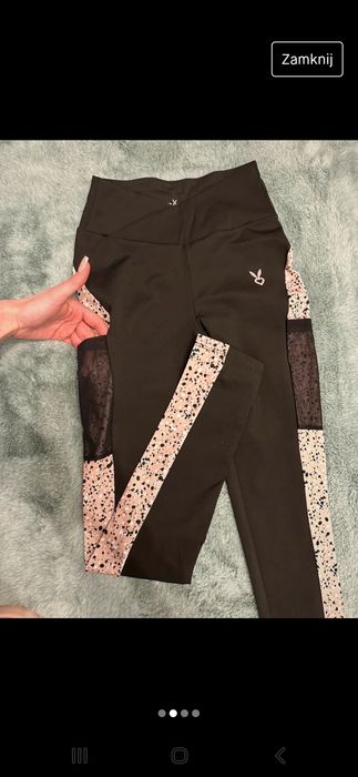 Nowy komplet cardio bunny sportowy dres legginsy top leginsy 34/36