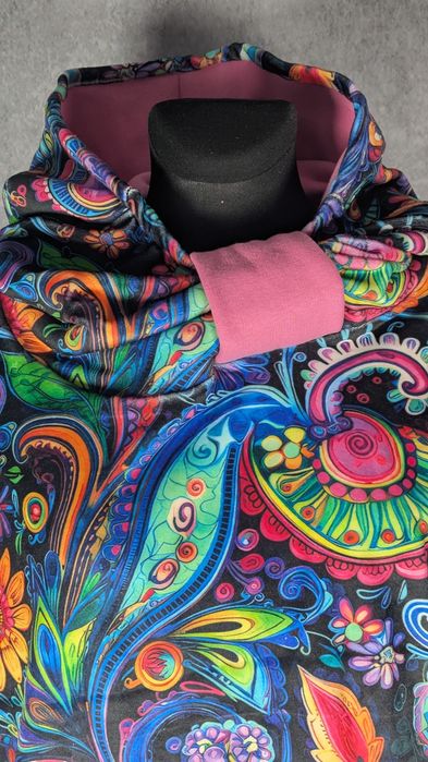 Auri Lili nowa bluza welurowa oversize Guna super wzór S/M