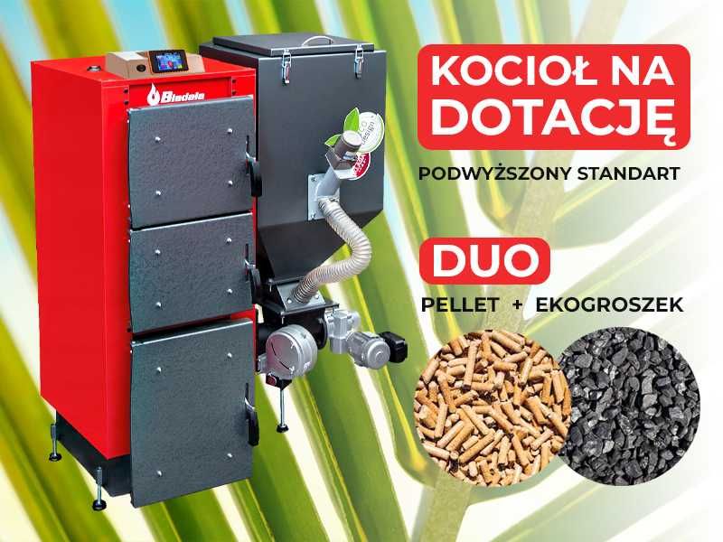 Piec, kocioł C.O. Ekopel 10 kW DUO na PELLET + ekogroszek 5 KLASA