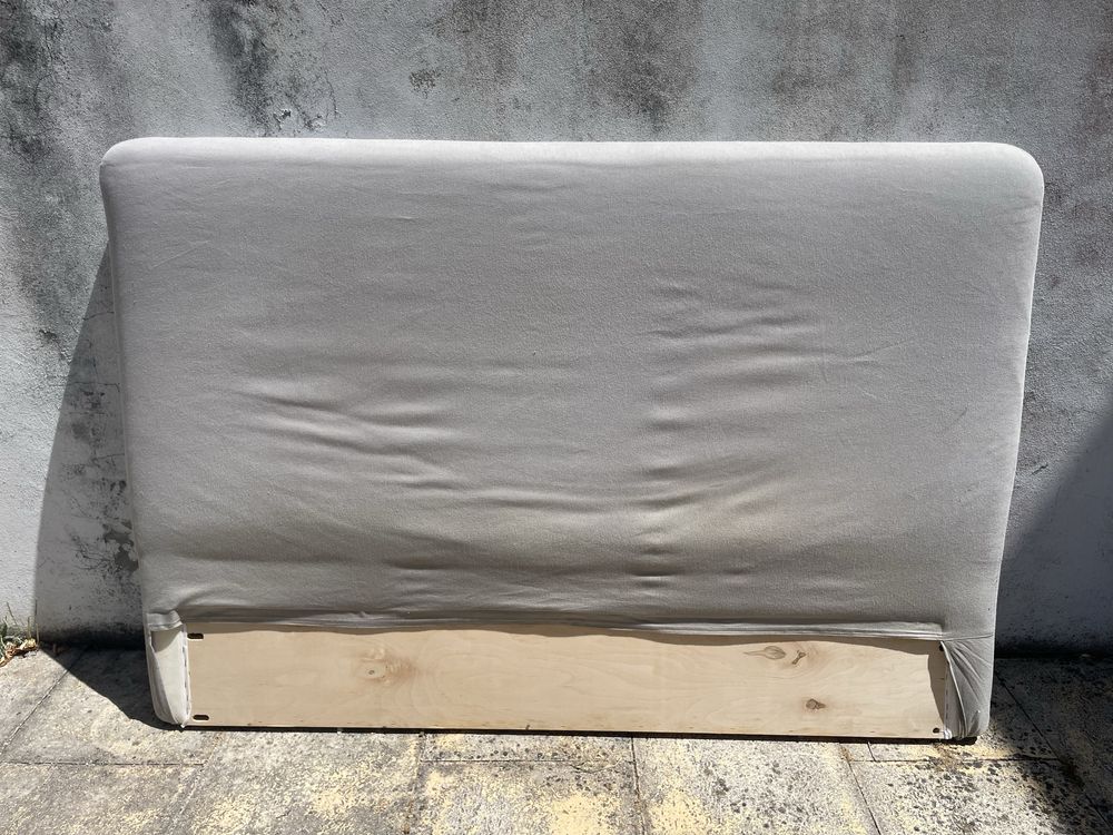 Cabeceira de cama 160cm IKEA com capa cinza
