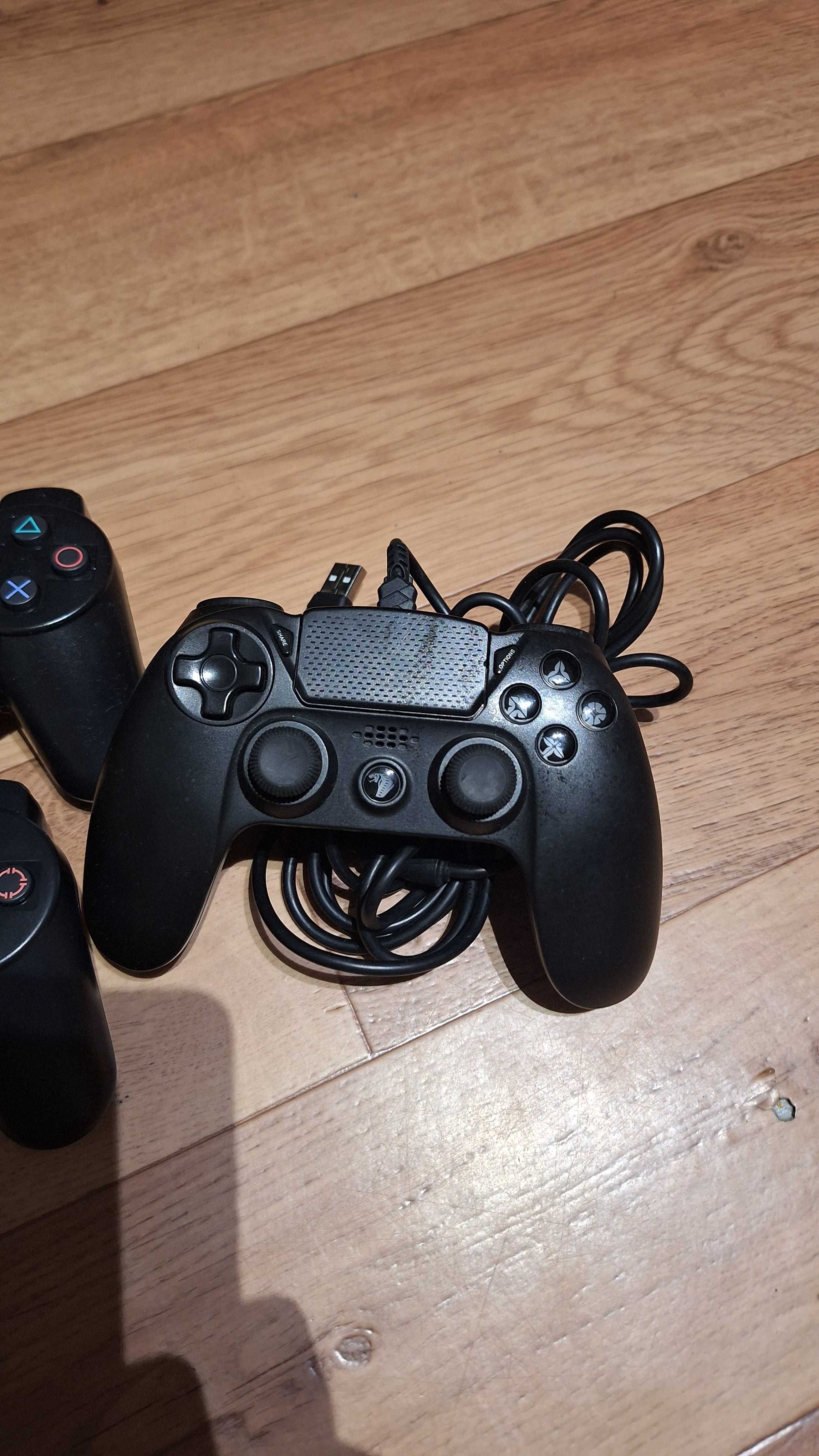 Pady bezprzewodowe przewodowe do ps3 sony playstation 3 Mega Komplet