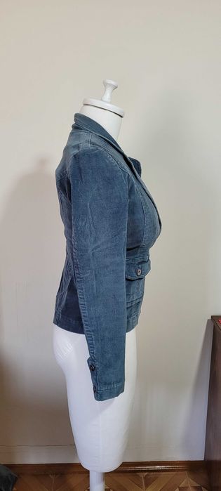 Blazer azul de mulher