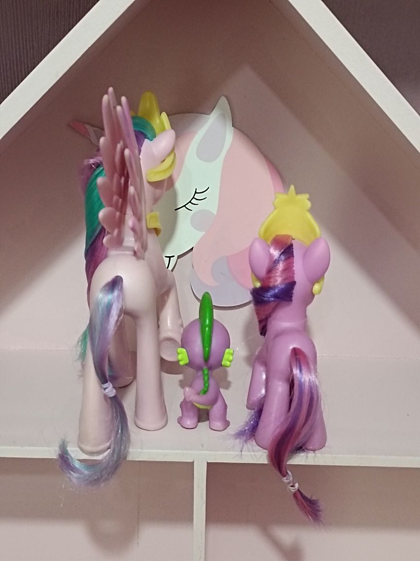 My Little Pony kompletny zestwe Celestia Spike Twilight G4 Hasbro MLP