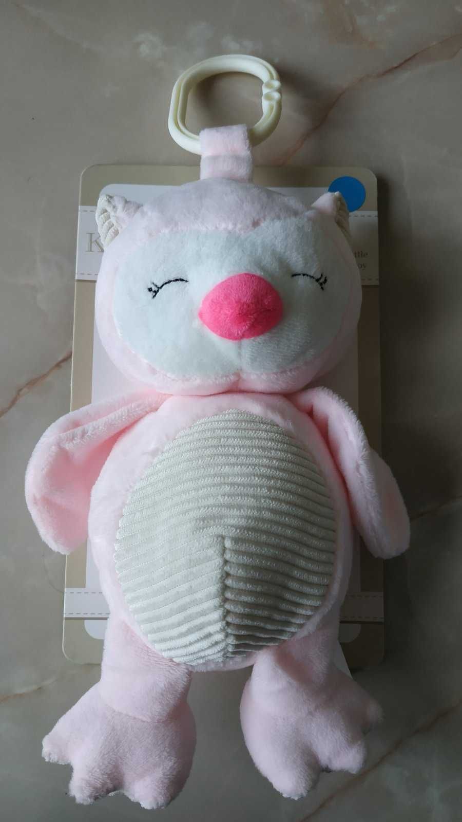 Мягкая игрушка Kellybaby Plush Animal with Rattle Clip-on Pram Toy