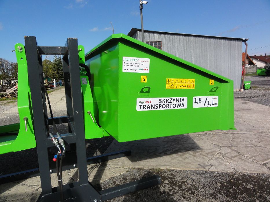 Skrzynia Transportowa - Załadunkowa, Hydrauliczna do Ciągnika, na Tuza