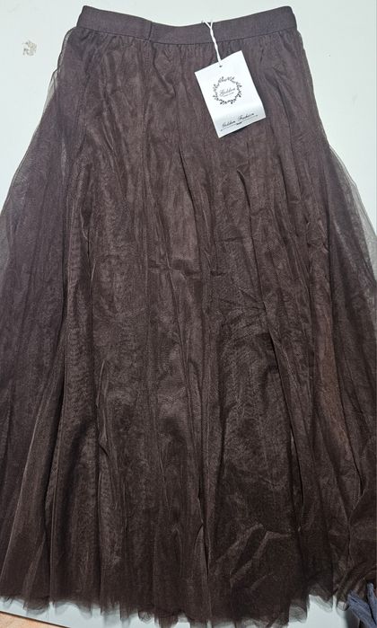 Спідниця колір шоколад фатин, one size від М до XL