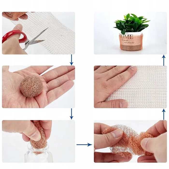 plecionka siatkowa -  miedziana