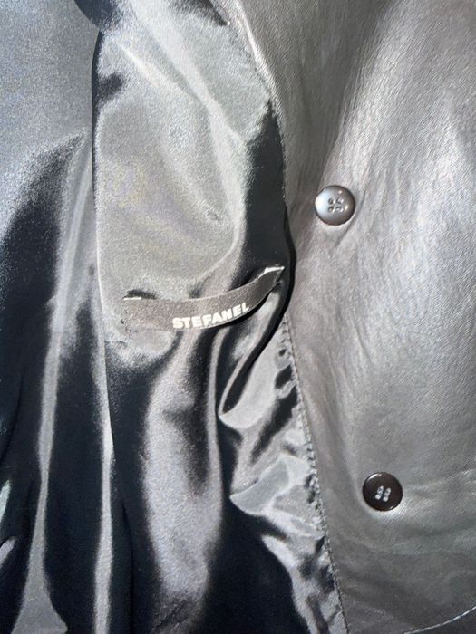 Casaco de pele preto, M, pouco uso