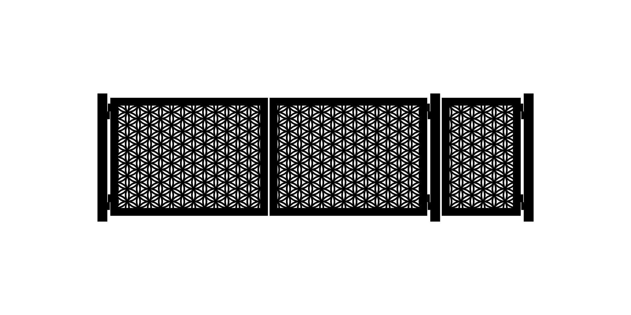 Brama dwuskrzydłowa furtka Panel aluminium CNC laser 4m 5m na Wymiar