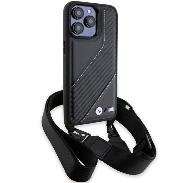 Etui Bmw M Edition Carbon Stripe & Strap Na Iphone 15 Pro Max - Czarne