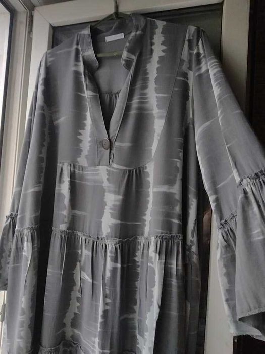 Платье бохо  ярусное  трапеция Италия  на 52-54