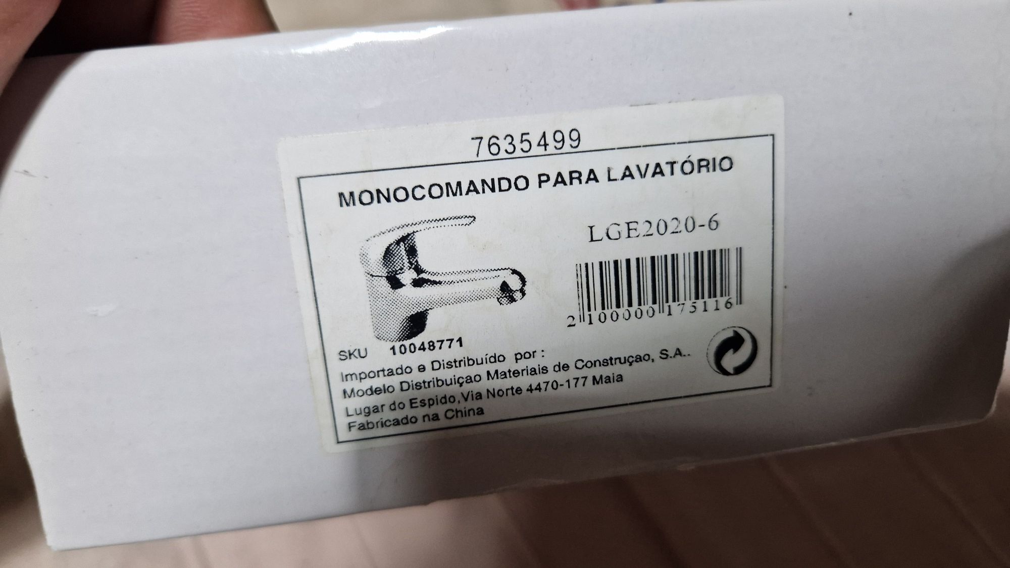 Torneiras monocomando para lavatorio