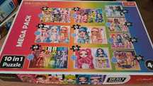 Puzzle rainbow high zestaw 10x 4+