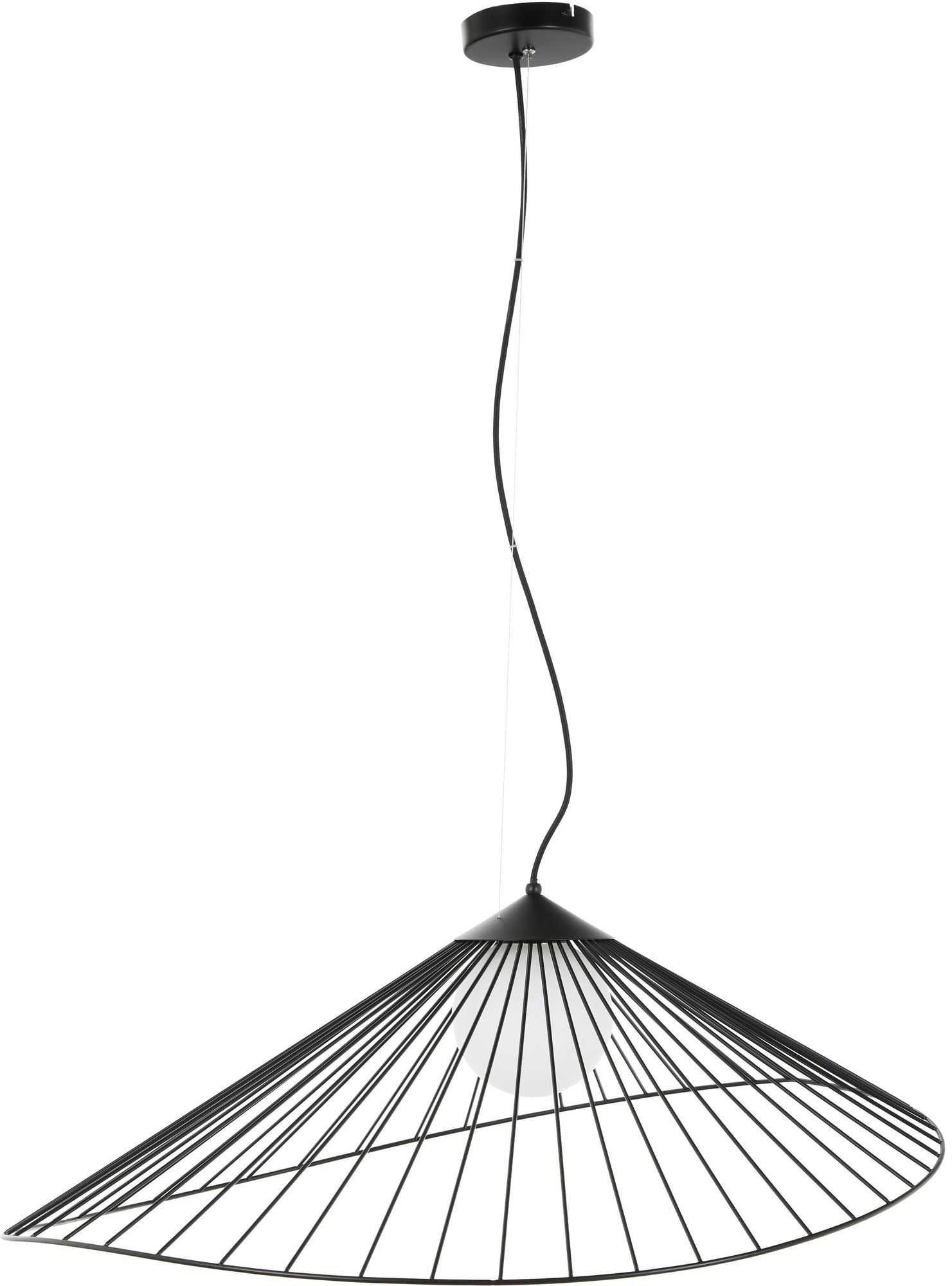Lampa wisząca druciana Silvan czarna 92 cm Westwing