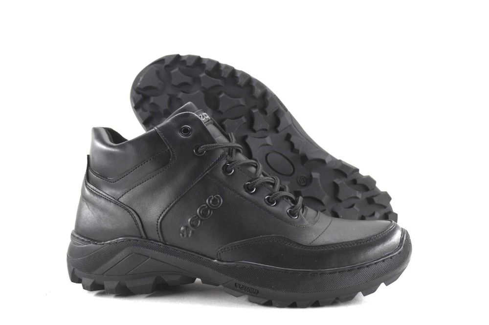 Чоловічі зимові шкіряні кросівки ECCO   з натуральної шкіри