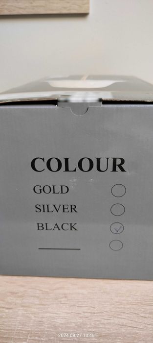 Lampka nocna stojąca bezprzewodowa LED  Czarna