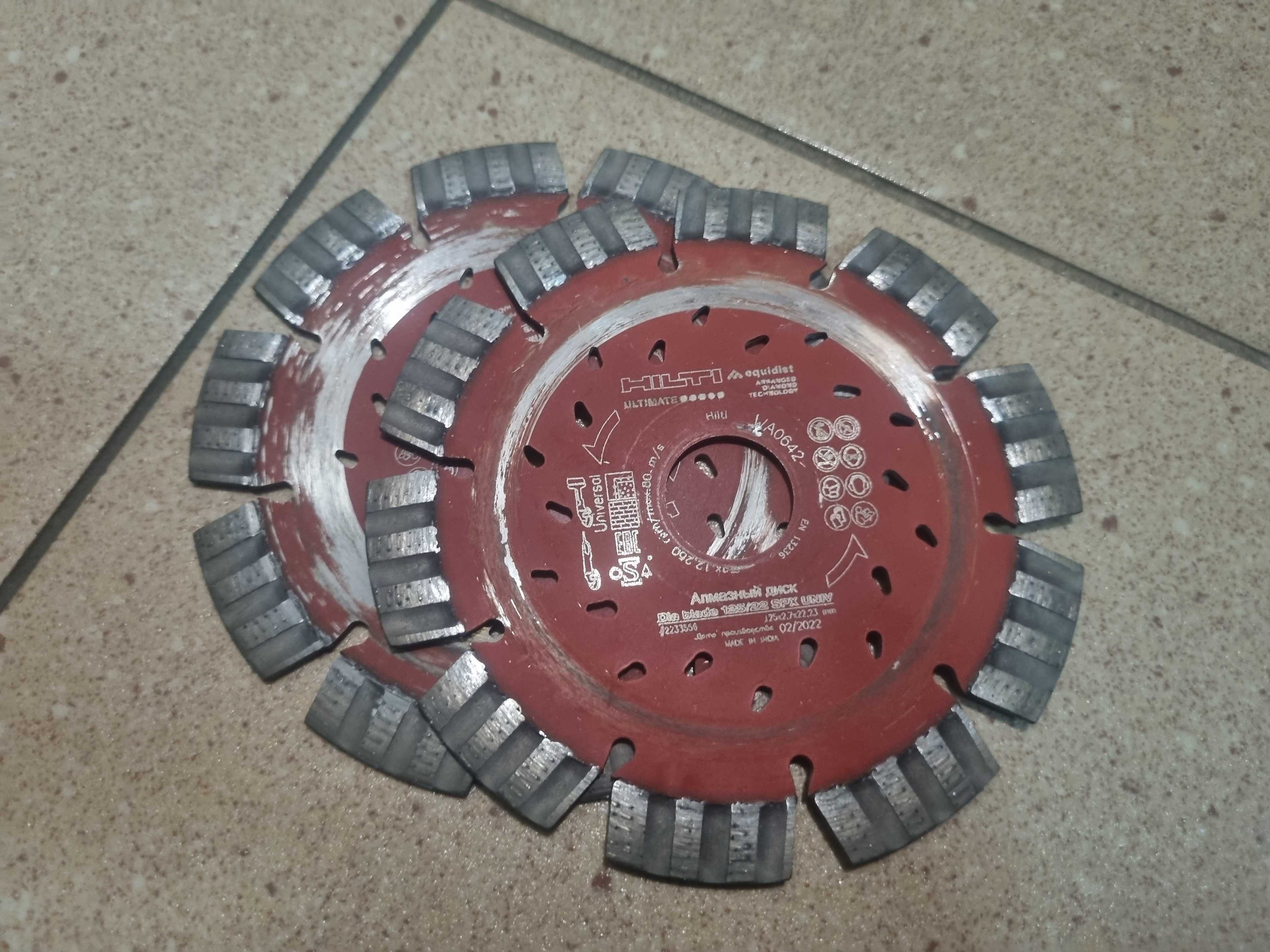 Tarcze diamendowe do betonu HILTI SPX 125 - używane - OKAZJA