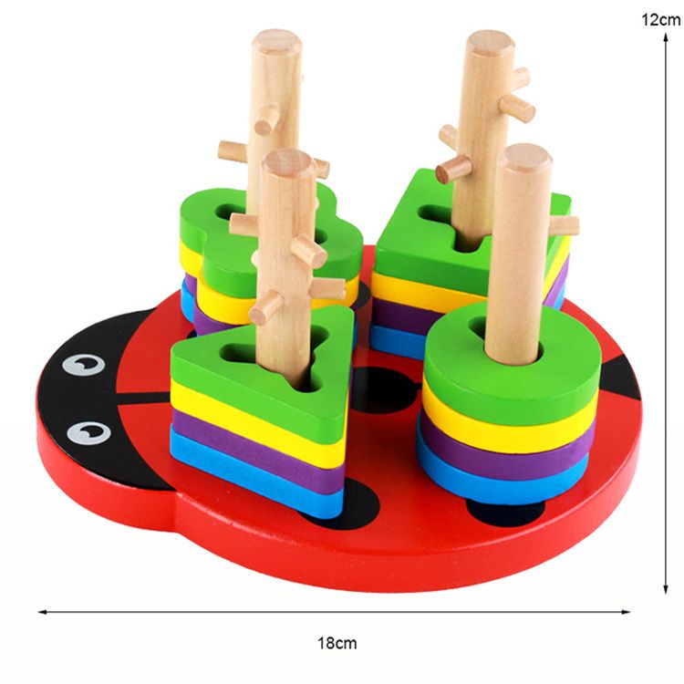 Деревянная геометрика «Божья коровка.Игра на логику.Деревянные игрушки