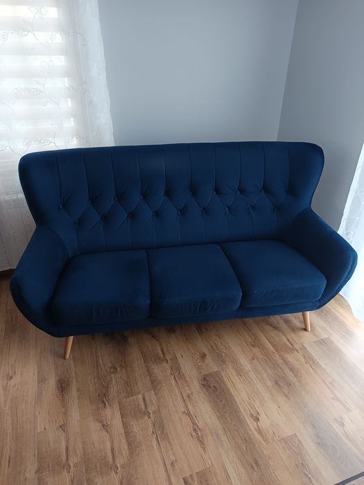 Niebieska sofa kanapa stan bardzo dobry
