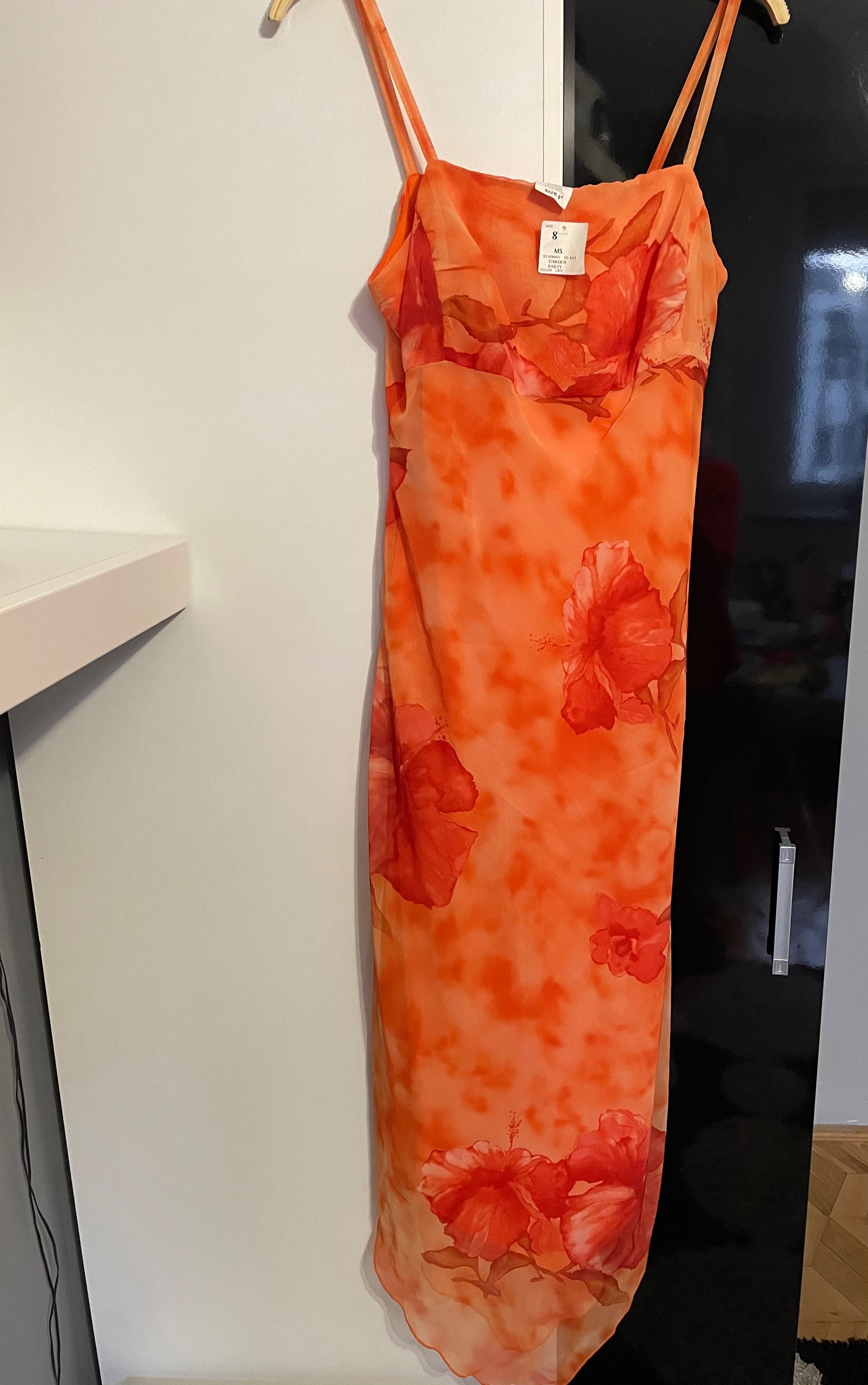 Nowa Piękna pomarańczowa sukienka - TKmaxx