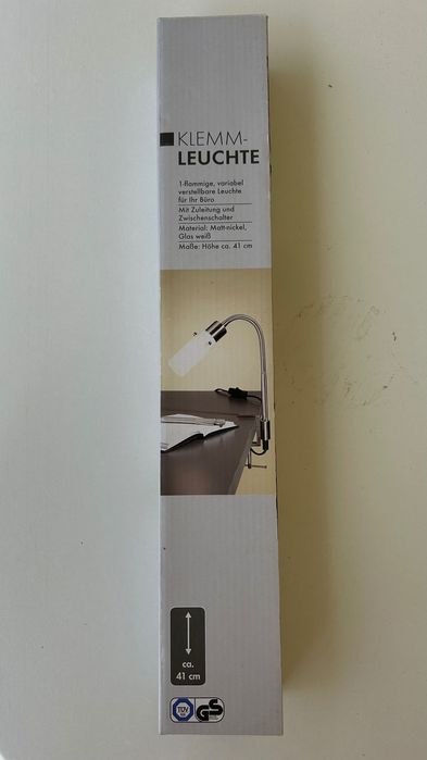 Desk lamp matt-nickel, branco