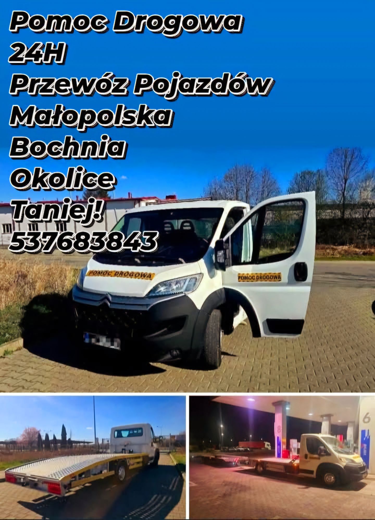 Pomoc Drogowa 24H Przewóz Pojazdów Tanio!