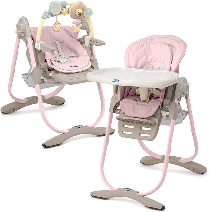 Krzeselko do karmienia chicco polly magic rozowe