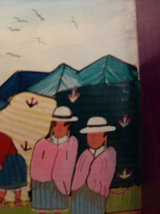 Quadro Arte Popular do Equador Tigua CAYO