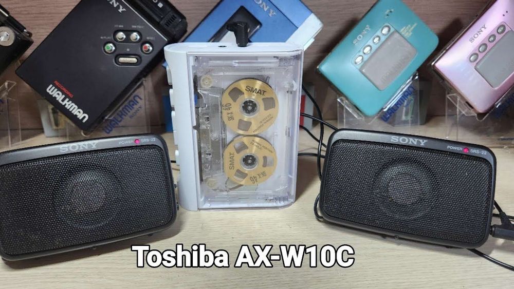 Касетний плеєр прозорий TOSHIBA: AUREX AX-W10C (2024 рік випуска)