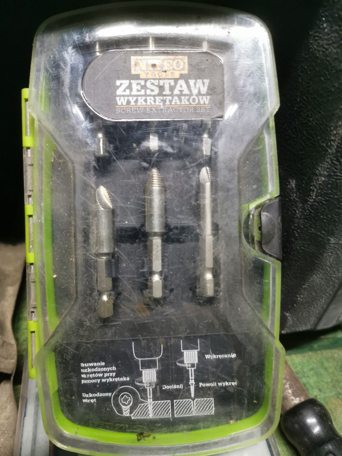 Zestaw rozwiertaków, wykrętaki