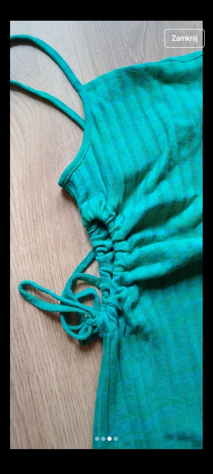 Zara zielona elastyczna m/l sukienka