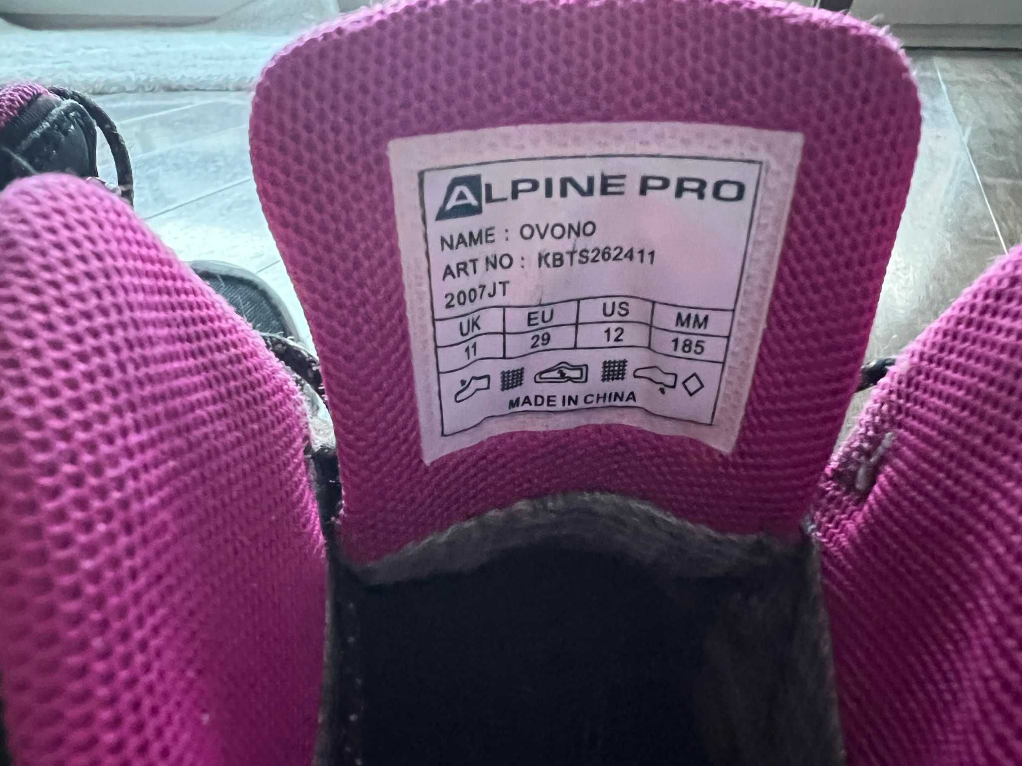 Buty outdoor/trekking dziecięce Alpine Pro Ovono, rozmiar 29, różowe