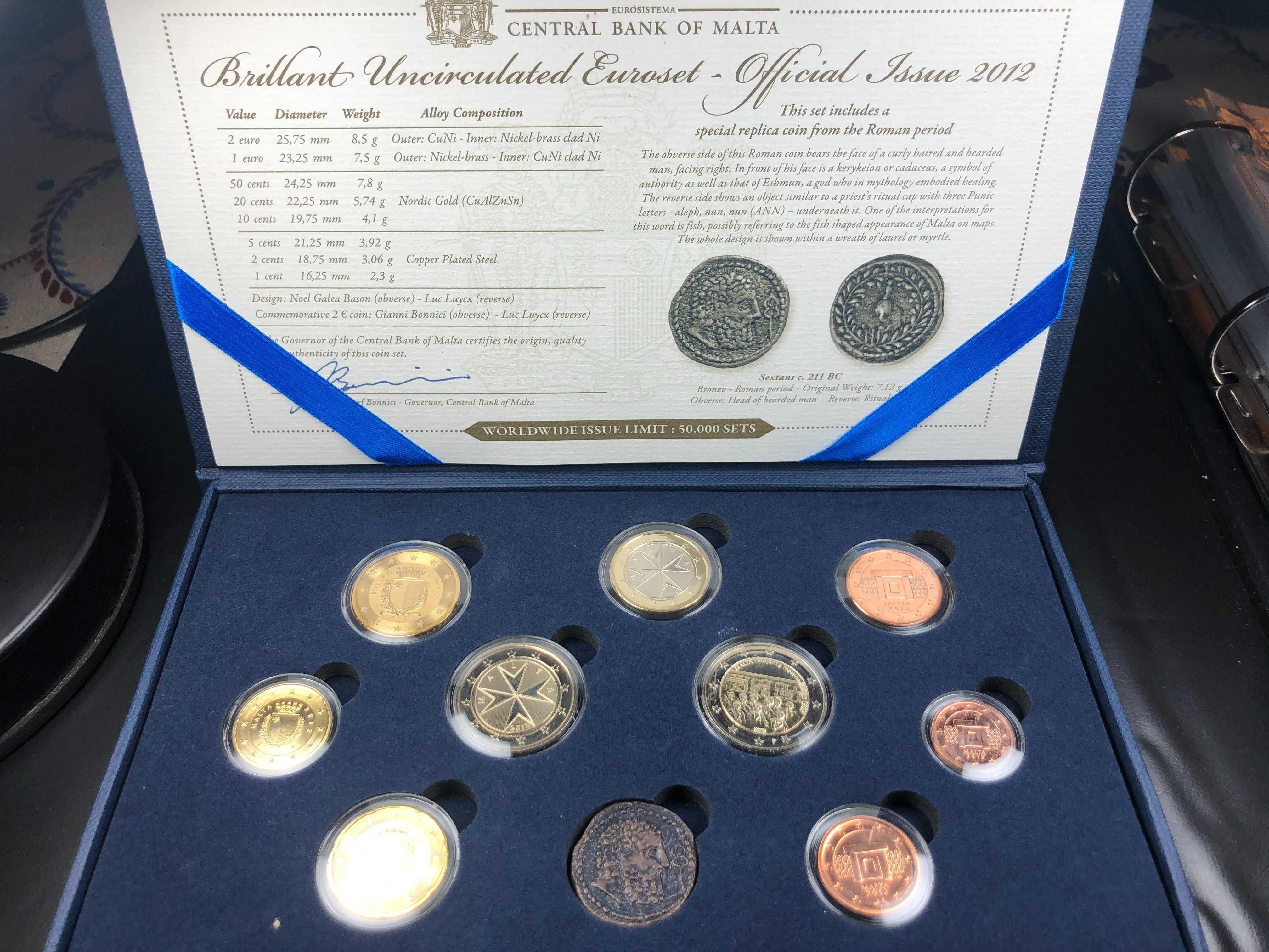 Set Anual Malta 2012 Estojo Especial-Inclui 2€ História Constitucional