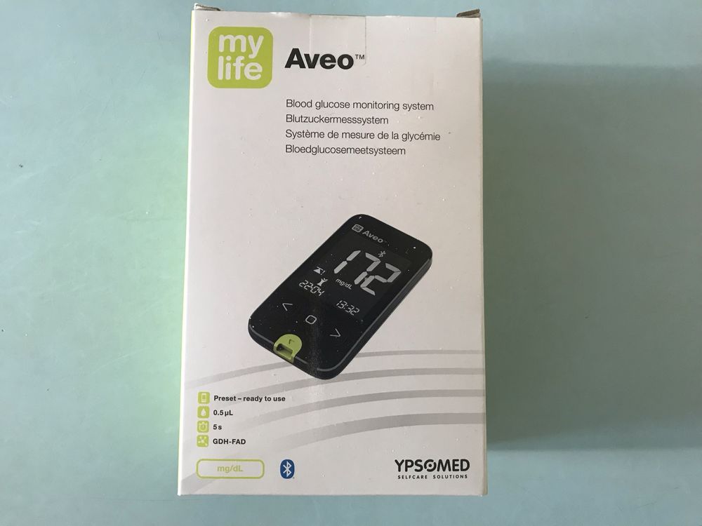 Глюкометр. MYLIFE Aveo система вимірювання рівня цукру в крові.