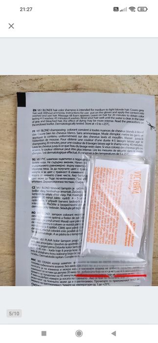 Victoria Beauty Szampon koloryzujący z keratyną V 61 BLOND 6 X 40 ml O