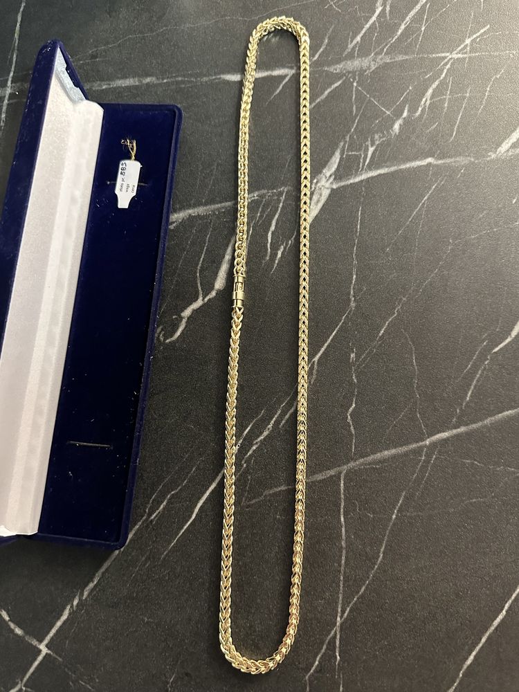 Złoty łańcuszek 585, długość-68cm, unikatowy wzór