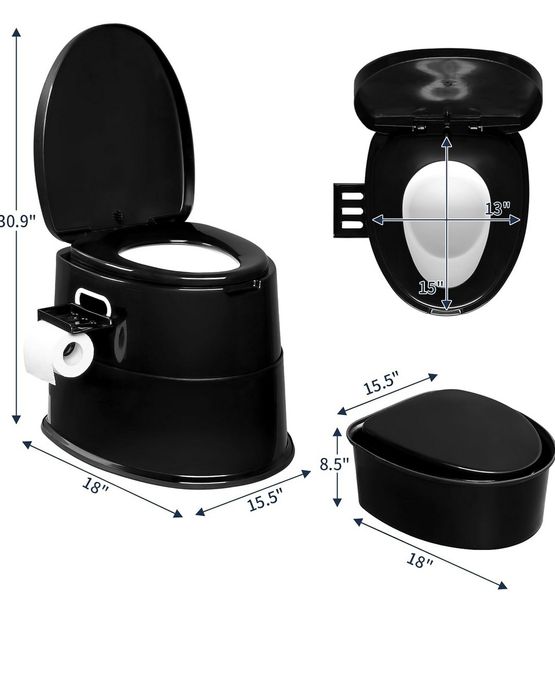 Toaleta turystyczna przenośna 15L – camping, działka, kamper