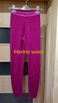 Śliczna getry legginsy wełniane, dwuwarstwowe Wełna Merino wool Devold