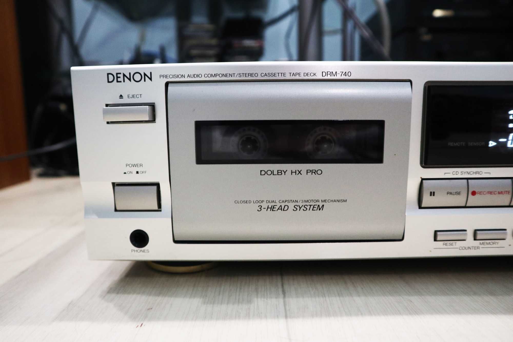 Кассетная дека DENON DRM 740 два тон вала 3 головки