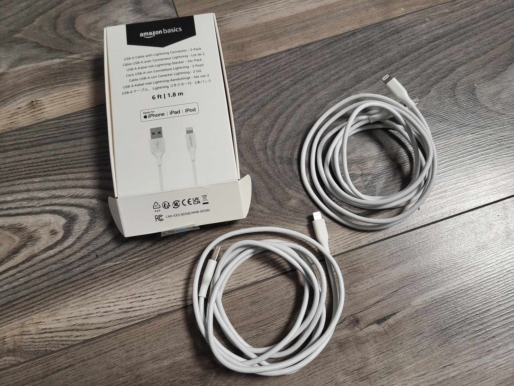 Amazon Basics Kabel z USB-C na Lightning, 2 szt 1.8 m