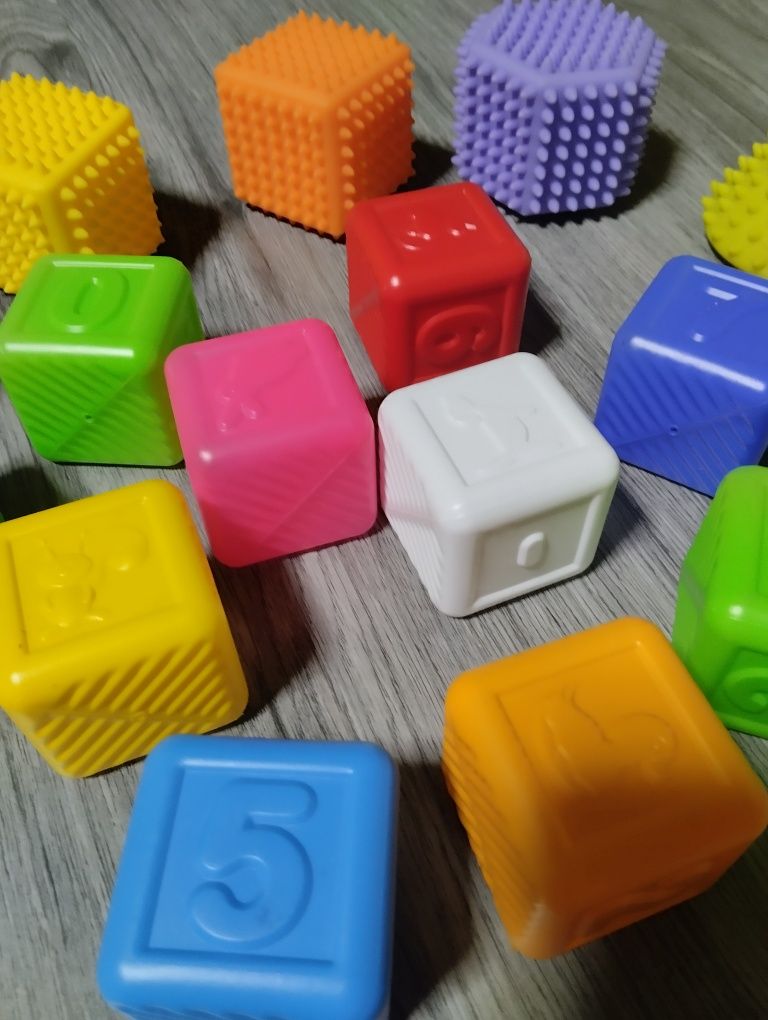 Кубики тактильні, розвиваючі