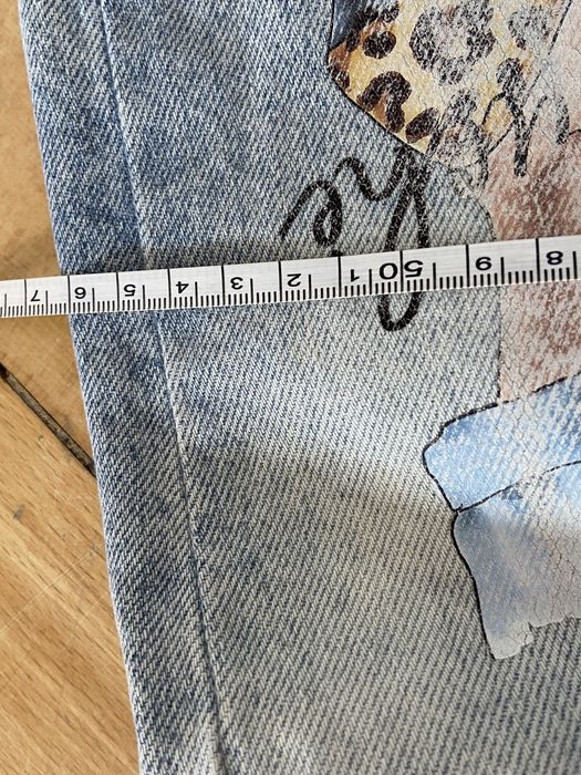 Zoom 36 S damskie spodnie jeansy dżinsy niebisekie przetarcia szeroka