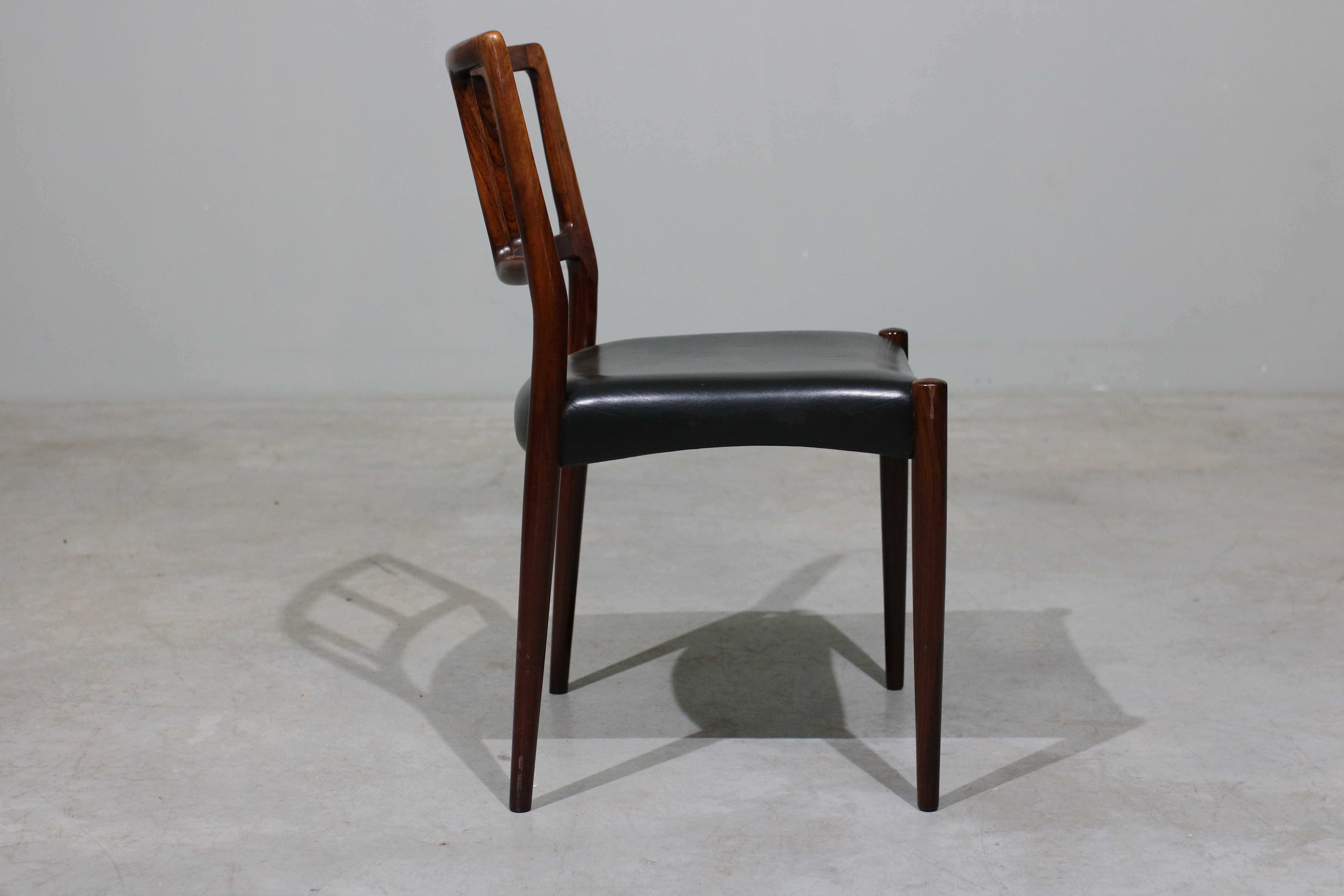 Cadeiras Johannes Andersen mod. Louise em pau santo| Uldum Mobelfabrik