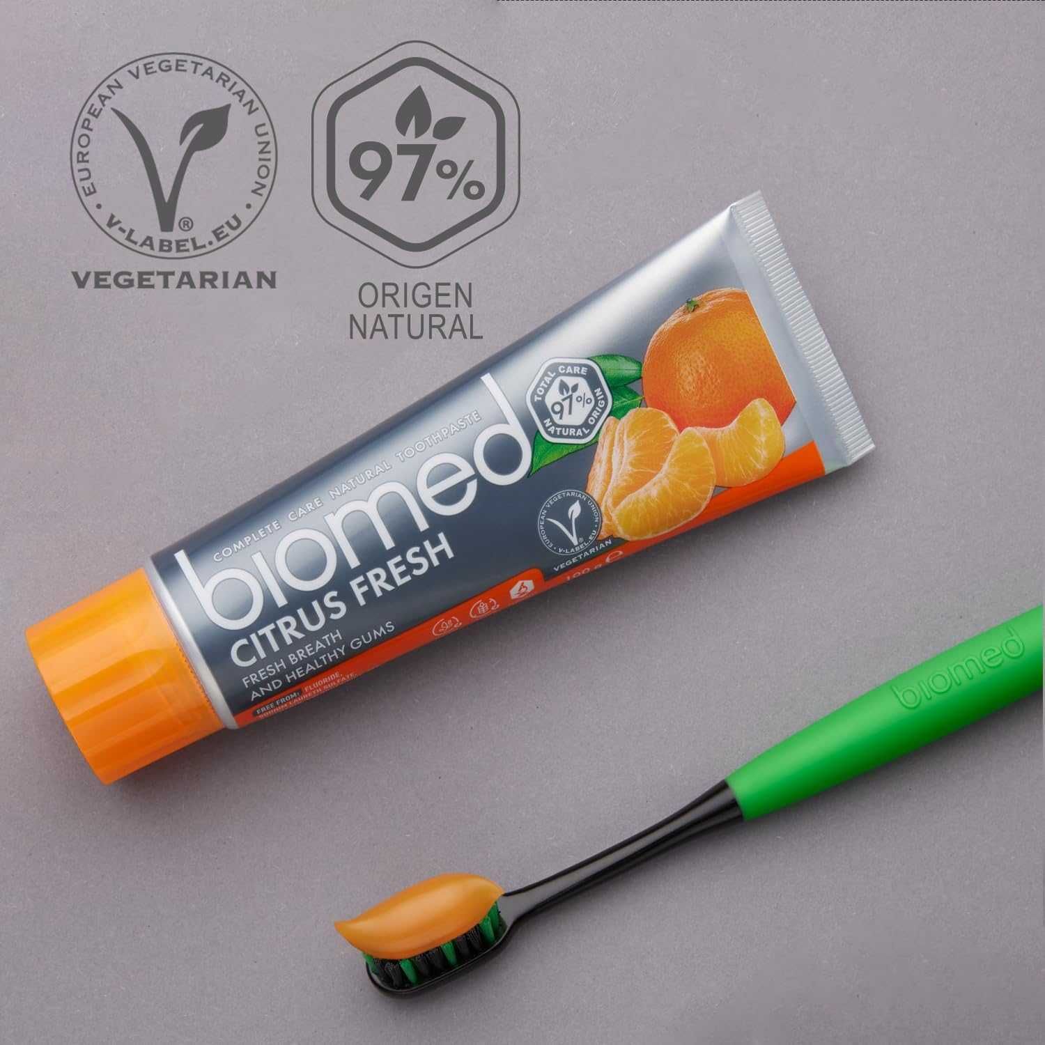 Pasta de Dentes Biomed CitrusFresh 100 g Vegano Sem Fluor