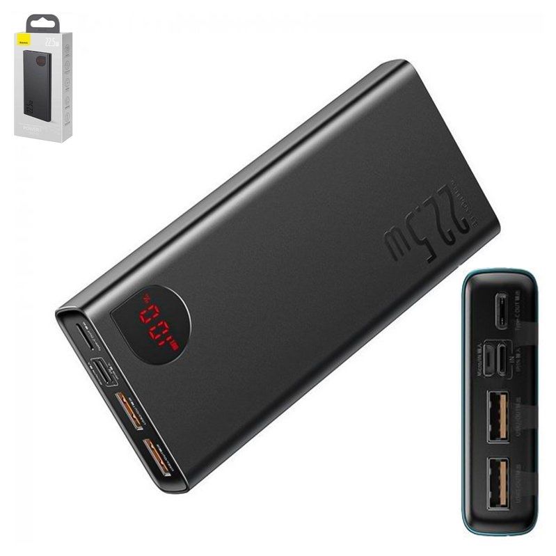 Power Bank Baseus Adaman Metal 20000 mAh 22.5W Black павер банк