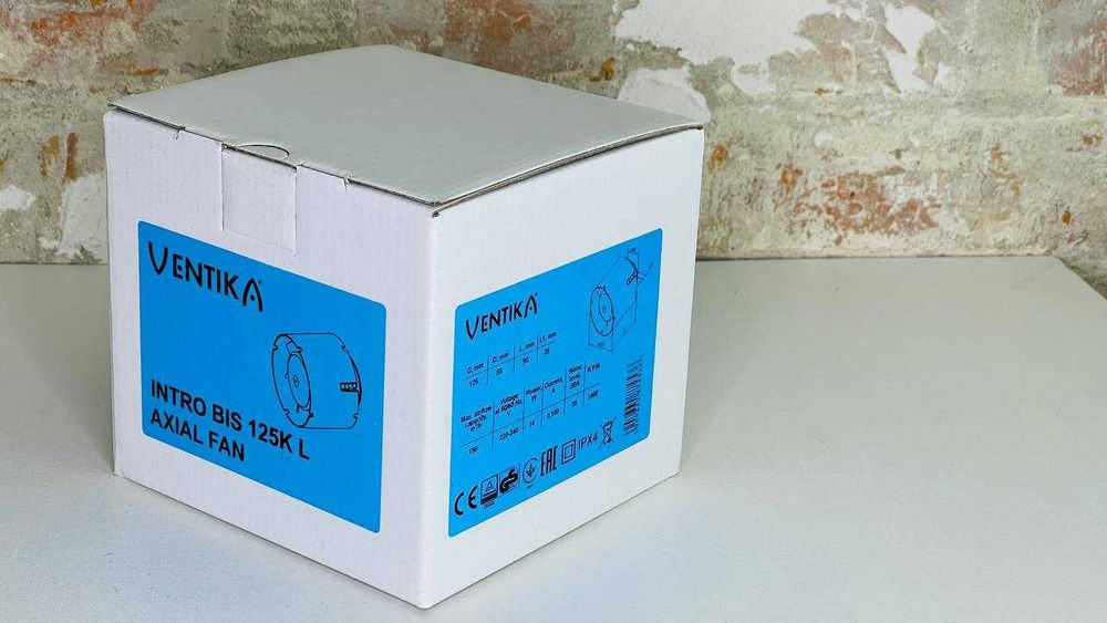 Вентилятор канальний на підшипниках VENTIKA INTRO BIS 125 ТУРБО